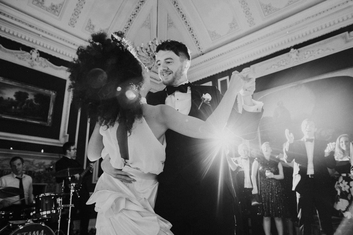 Married Couple's first dance at Stephen's Green Club in the Card Room